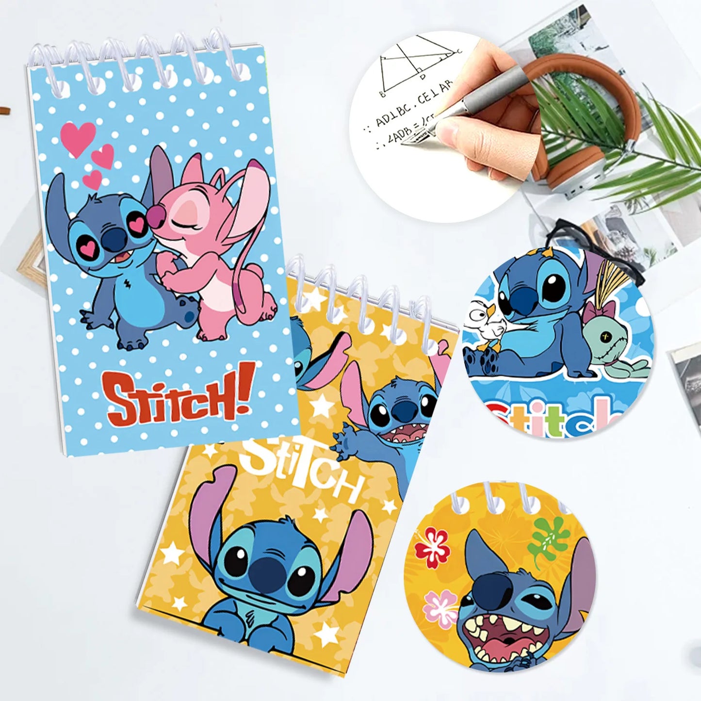 Disney Stitch Notebook Spiral Book Coil Journal Diary Sketchbook Schedules Plan List Notepad School Supplies Stitch Stationery