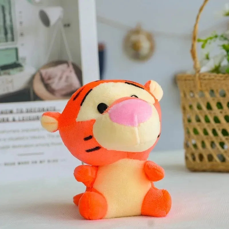 12-20cm Winnie the Pooh Bear Tiger Pig Anime Cute Cartoon Plush Dolls Toys Keychain Pendant Room decoration Kids Birthday Gift