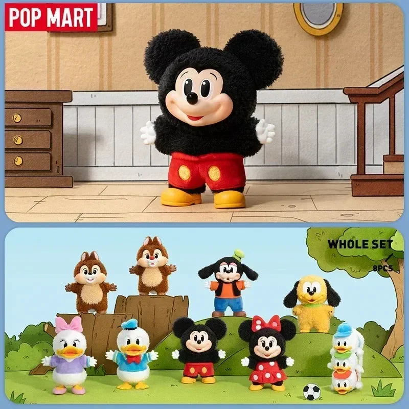POP MART Mickey Family Cute Together Keychain Series Blind Box Mystery Box Original Toy Doll Cute Anime Figure Desktop Ornament