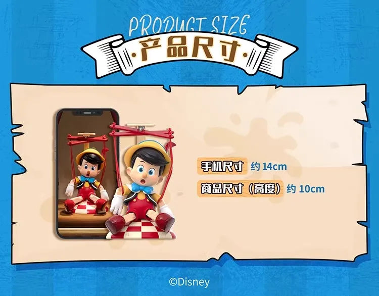 TOP TOY Disney Pinocchio Growth Diary Series Blind Box Animation Desktop Ornaments Cute Children's Toys Figures Birthday Gifts