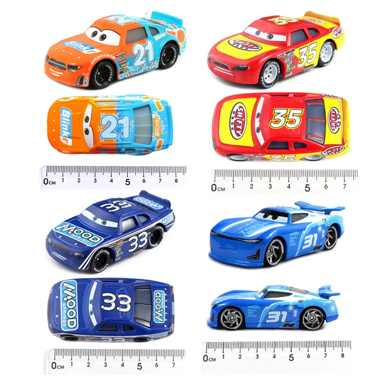 Disney Pixar Cars 3 Lightning McQueen No19 Poppy Racing Family Family Jackson Storm Ramirez Die Cast Metal Alloy Kids Gifts