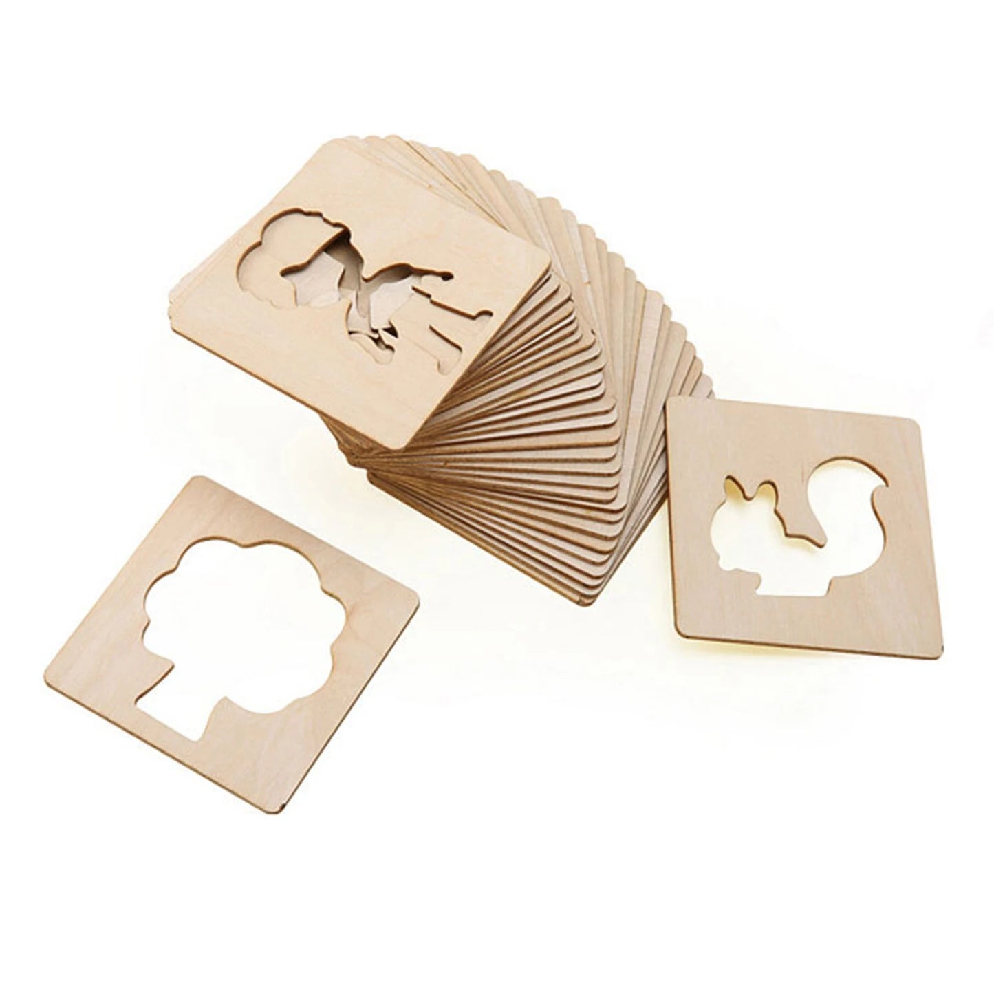 20pcs DIY Drawing Tools Children's Beginner Graffiti Drawing Templates Girls' Children's Puzzle Toys Montessori Teaching Aids