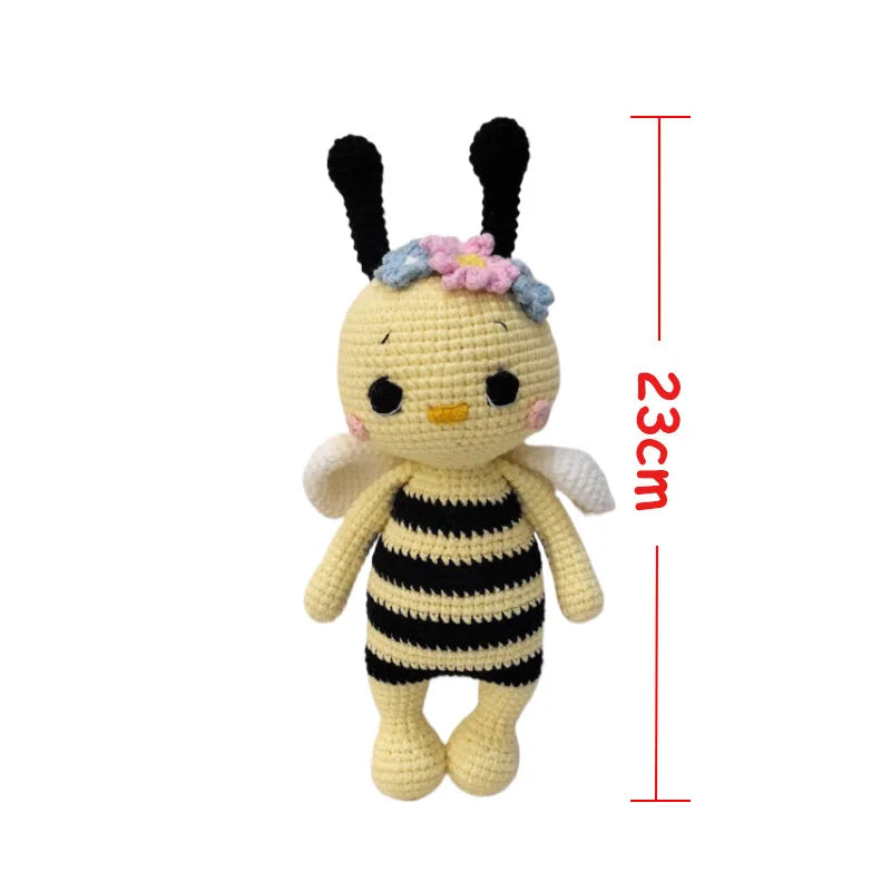 Amigurumi Elephant Lion Doll Baby Stuffed Animal Doll kawaii Handmade Knitted Plush Lion Toy Newborn Accompany Doll Room Decor