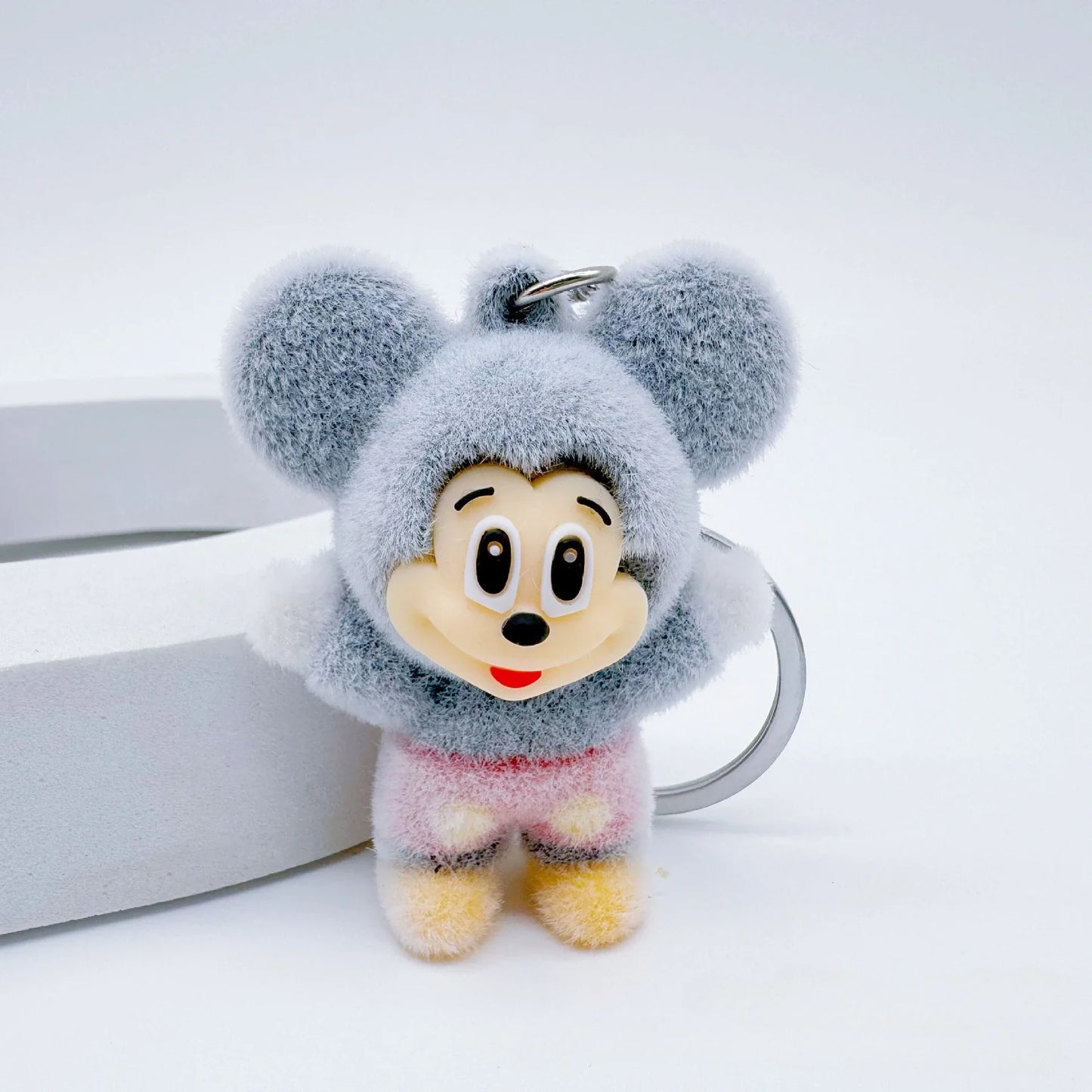 New Disney Cartoon Flock Doll Donald Duck Keychain Mickey & Minnie Kid Toy Cute Bag  Decorate Christmas Party smal gifts