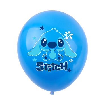 12pcs 12inches Cute Stitch Balloon Disney Party Decorations Kawaii Stich Anime Accessories Birthday Gifts for Children Toys
