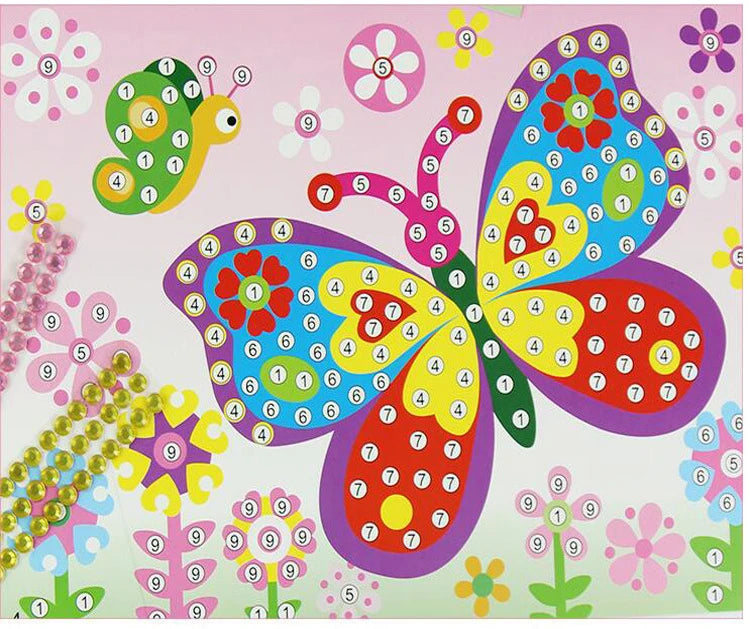 Kids Handmade DIY Diamond Stickers Crystal Paste Painting Puzzle Toys Children Cartoon Creative Sticker Art