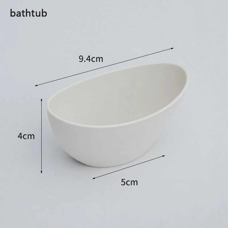1/12 Dollhouse Simulation Washbasin Tub Toilet Model Dollhouse Bathroom Decor Dolls House Miniature Furniture Accessories