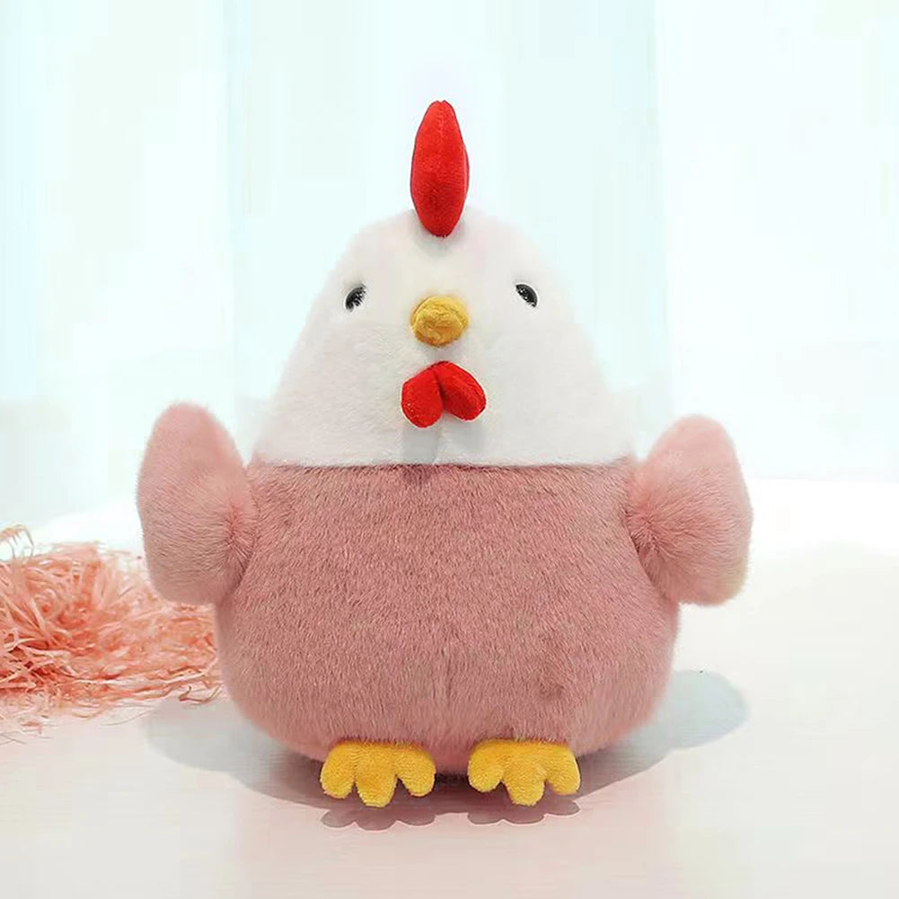 Chicken Plush Toy Soft Fluffy Chicken Stuffed Animal Super Soft Hugging Cuddly Doll Pillow For Room Decor Present For Friends