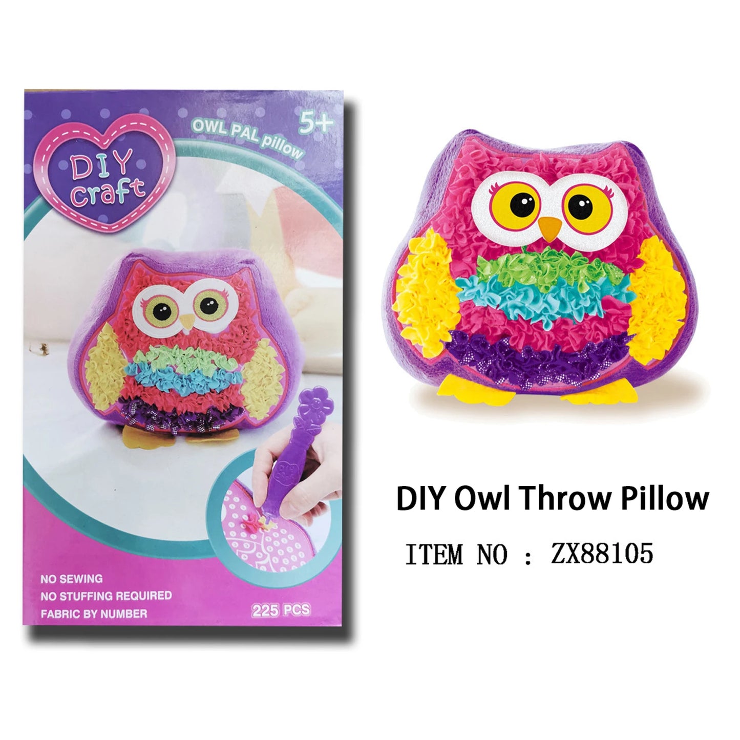 DIY Plush Pillow Children Handmade Pillow Material Package Soft Toy Kawaii Cute Doll Kids Puzzle Craft Toys Kits Gifts for Girls