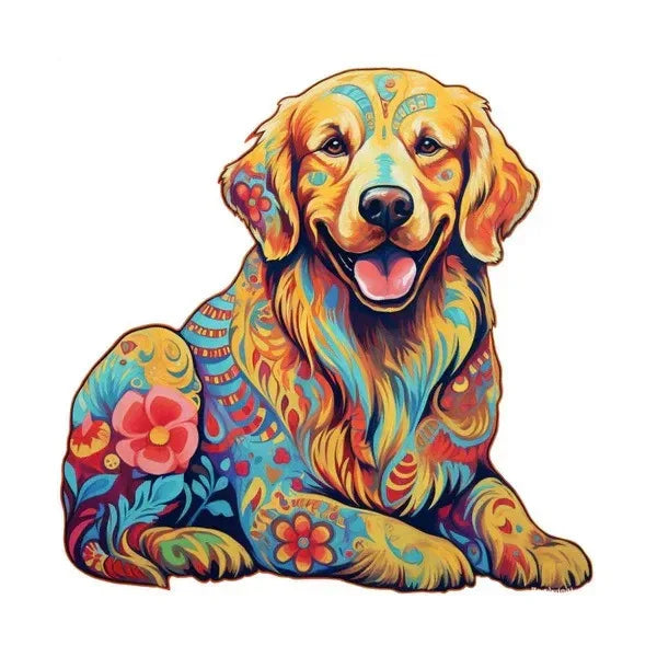 Dog Series Wooden Jigsaw Puzzles Art Unique Animal Shaped Puzzle Diy Leisure Game for Adults Kids Family Home Decor