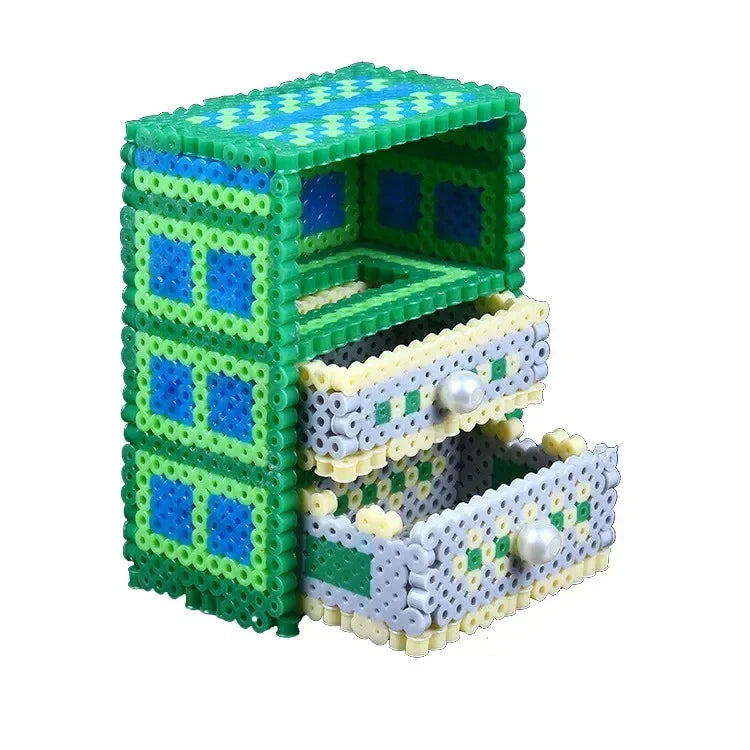 5mm Hama Beads Template with Color Paper Plastic Stencil Jigsaw Perler Puzzles Pixel Beads Diy Transparent Shape Puzzle Pegboard