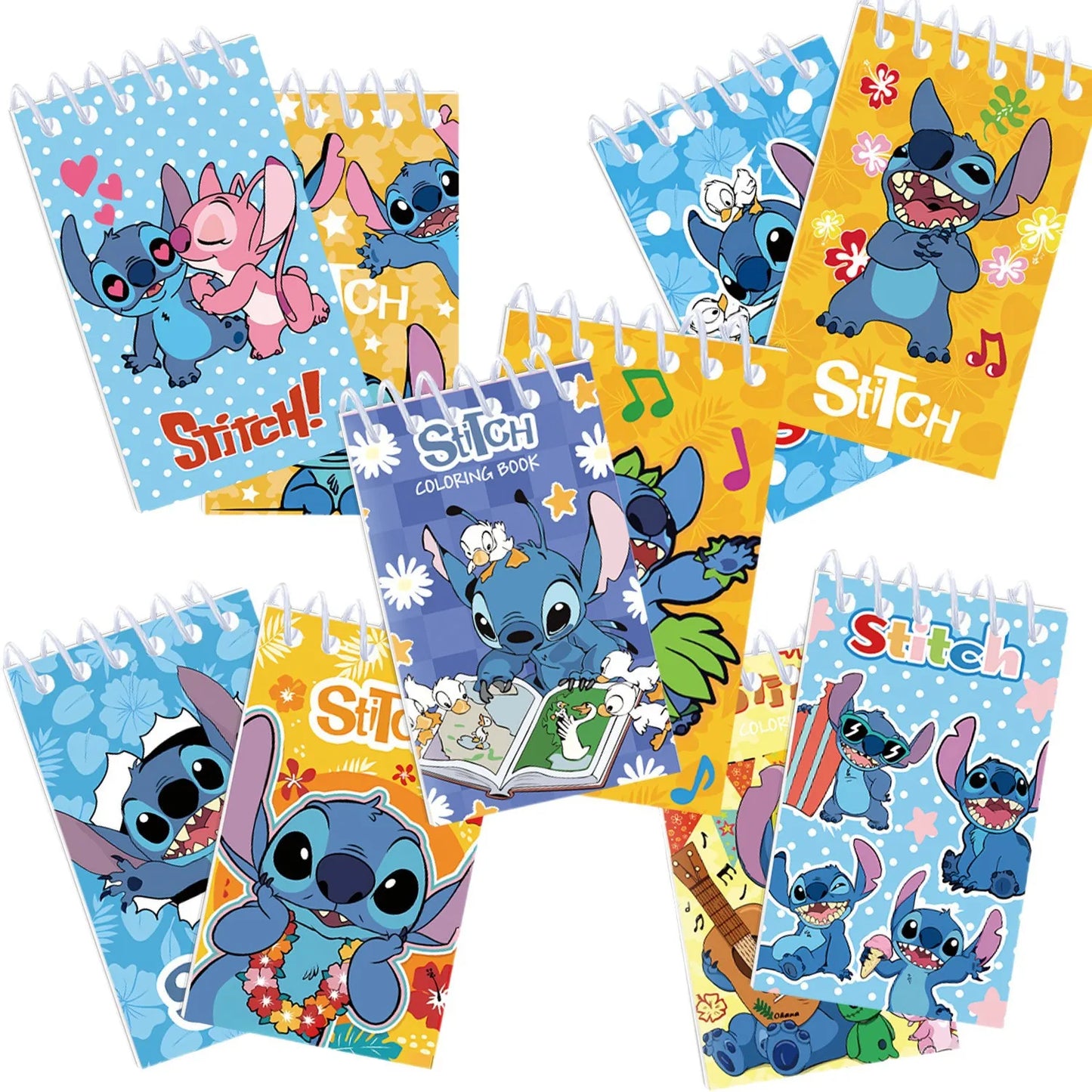 Disney Stitch Notebook Spiral Book Coil Journal Diary Sketchbook Schedules Plan List Notepad School Supplies Stitch Stationery