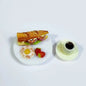 New 1/6 Handmade with clay Miniature Delicious sandwich breakfast set food for Doll House Mini Kitchen Toy Dollhouse Accessories