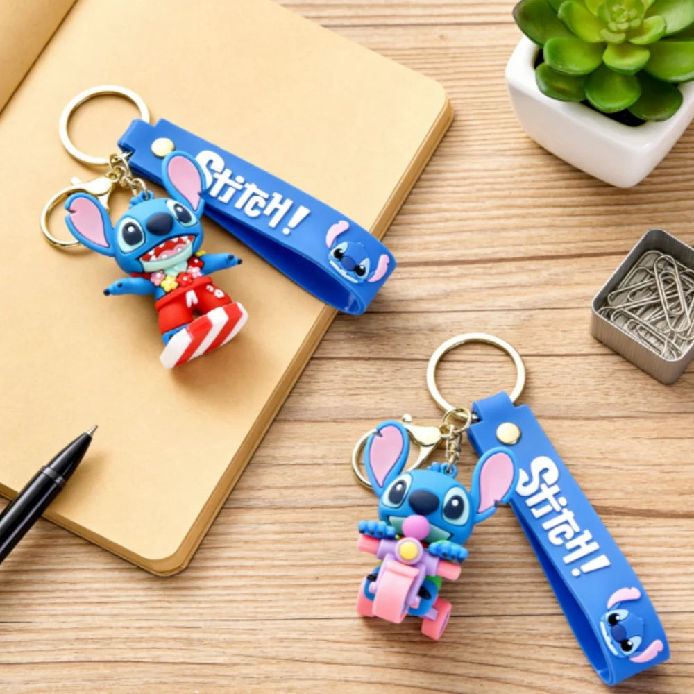 Stitch Disney Keychain Mouse Anime Lilo Stitch Pendant Keychain Cartoon Keyring Key Keyring Chain Car Pendant Kids Toys Gifts