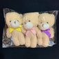 3pc/set 13cm Teddy Bear Plush Doll Animal Bear Stuffed Toy Keychain Cute Cartoon Rabbit Plush Key Ring Bag Pendant Children Gift