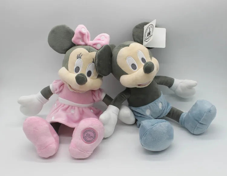 35cm Disney Classic Retro Mickey Mouse And Minnie Mouse Plush Toys Stuffed Soft Doll For Children Birthday Gift