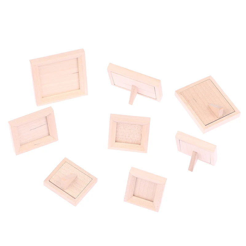 1:12 Dollhouse Miniature Photo Frame With Rear Cover Simulation Furniture Model Living Scene Decor Toy Doll House Accessories