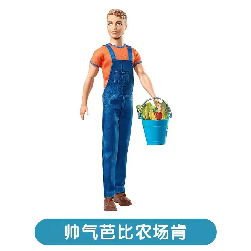 Barbie Cowboy Ken Doll - Rare Vintage Collection Beach Holiday Play Home Toy for Kids