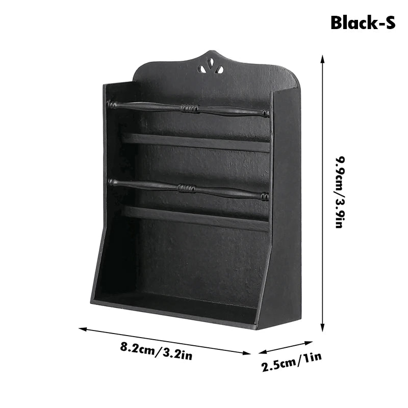 1Pcs Dollhouse Miniature Bookcase Storage Rack Mini Wood Cherry Display Shelf Cabinet Cupboard Doll House Furniture Model Toys