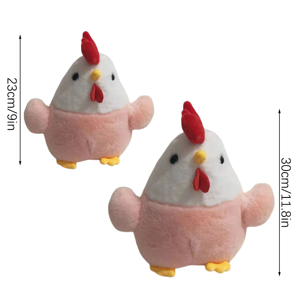 Chicken Plush Toy Soft Fluffy Chicken Stuffed Animal Super Soft Hugging Cuddly Doll Pillow For Room Decor Present For Friends