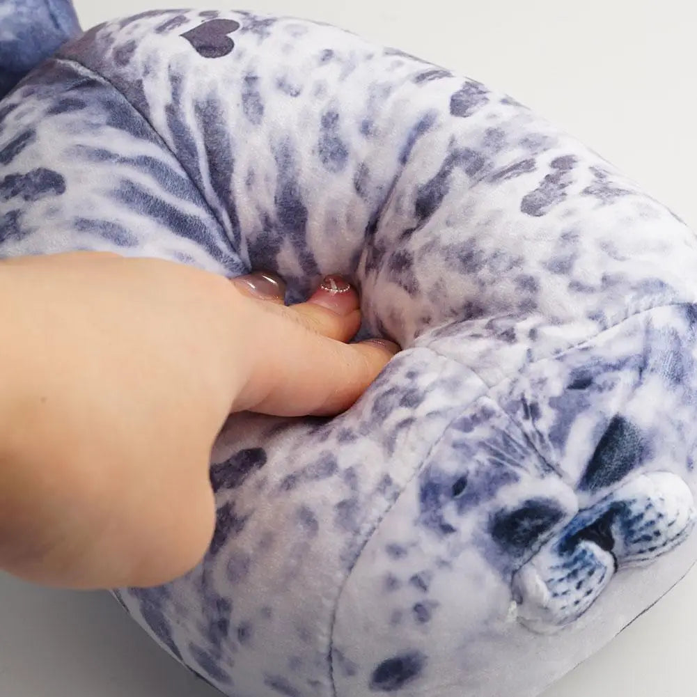 20CM Seal Pillow 3D Novelty Seal Doll Aquarium Plush Stuffed Toy Baby Sleeping Throw Pillow Gifts for Kids Birthday Party