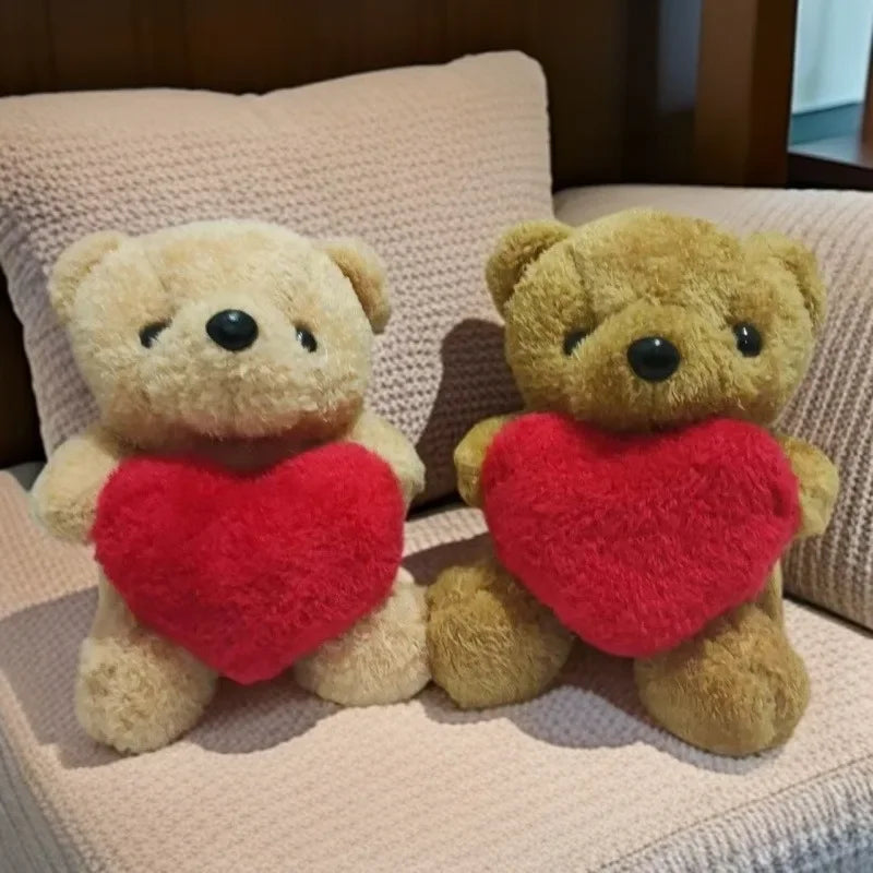 1-5PCS Valentine’s Day Bear Plush Toy Cute Heart-Hugging Stuffed Animal Doll Soft Love Bear Gift for Christmas  Anniversaries