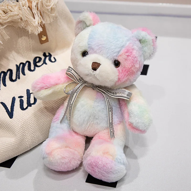 Kawaii Colorful Bow Tie Bear Doll