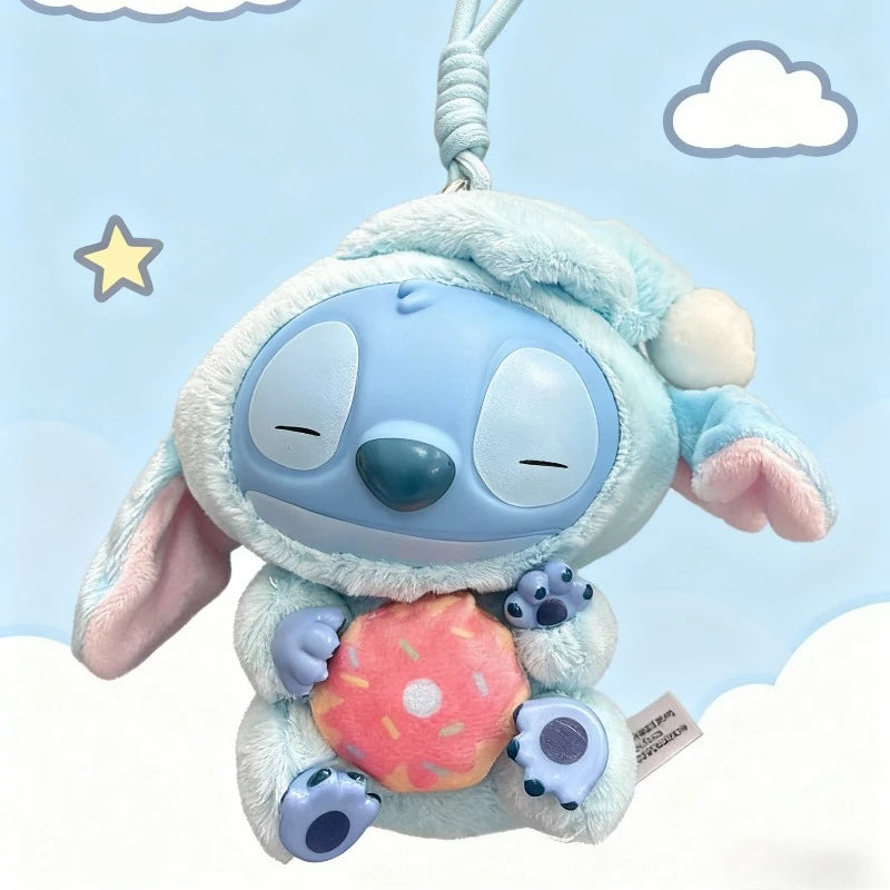Disney Stitch 'Eat before Sleep' Mystery Box Kawaii Vinyl Figure Keychain Cute Plush Doll Christmas Surprise Gift