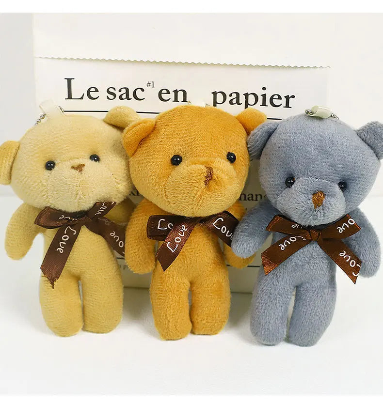 Plush Bear Keychain Soft Stuffed