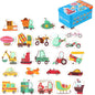 Montessori Baby Puzzle Educational Toys Wood 3D Puzzle Games Iron Box children Puzzles Jigsaw Wooden Puzzles For Kids 2 3 4 Year