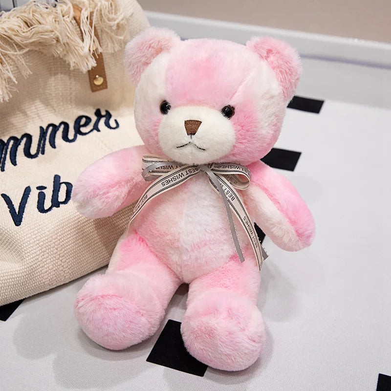 Kawaii Colorful Bow Tie Bear Doll