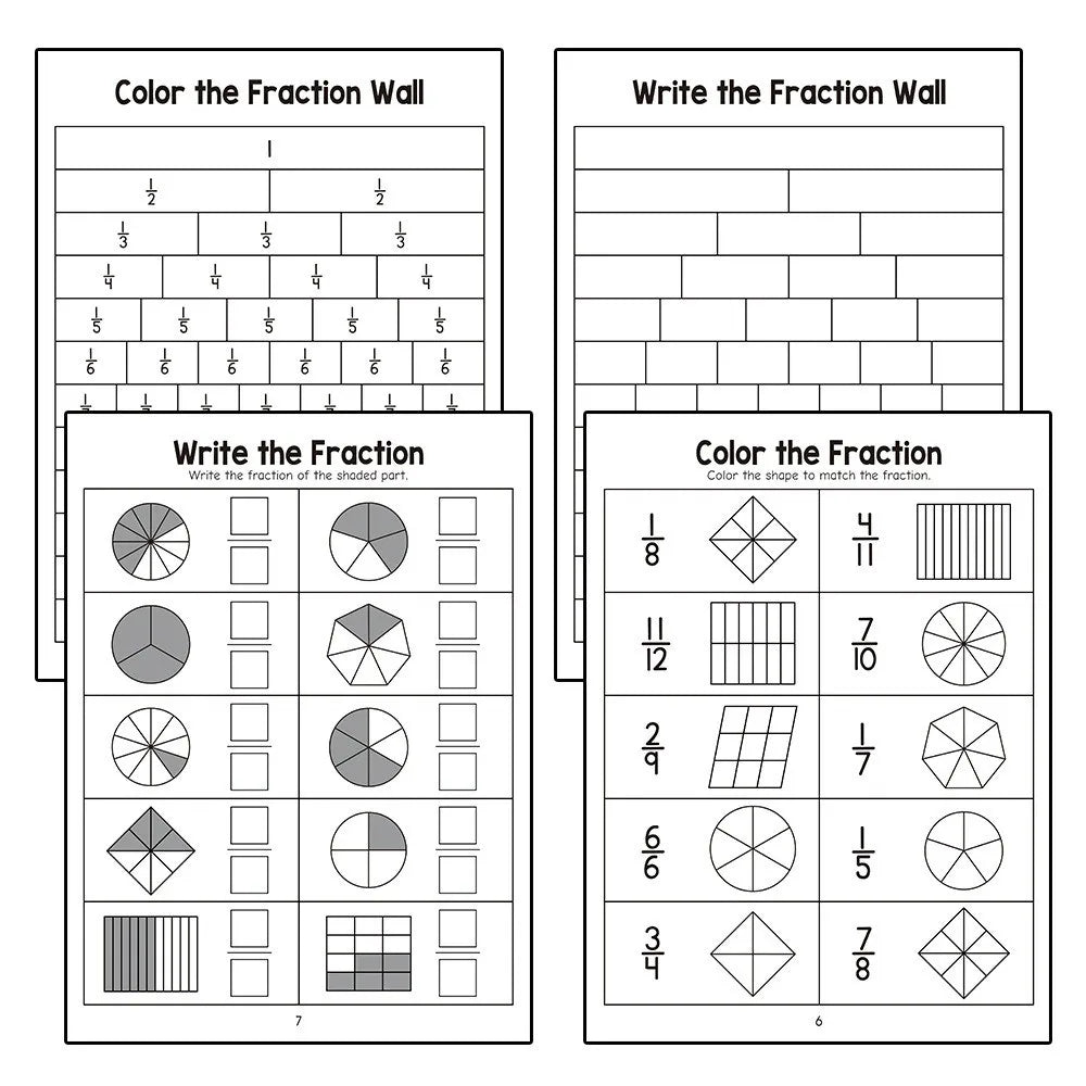 1 Set Math Workbook for Kids Ages 5-8 Math:Math Crossword Puzzles Addition and Subtraction Workbook