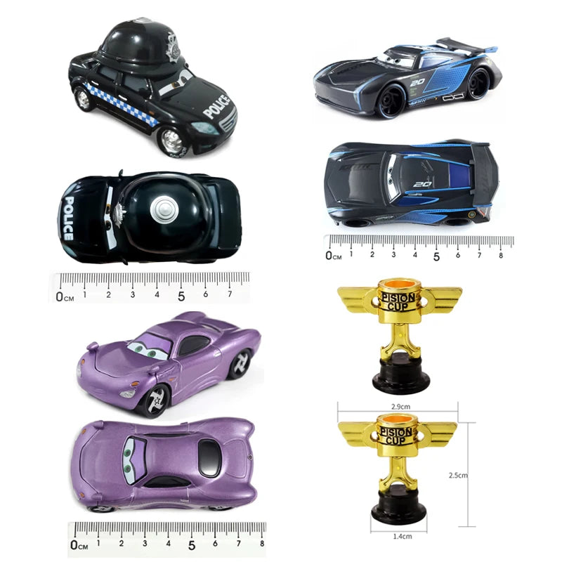 Disney Pixar Car Lightning McQueen mini Dr. Damage Arvy Mater Sarge Sherlff Luigi Alloy Diecast Car Toy Children's Birthday Gift