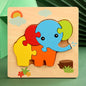 Good Quality 3D Wooden Puzzle Jigsaw for Children Cartoon Animal Puzzles Intelligence Kids Early Educational Cognitive Toys