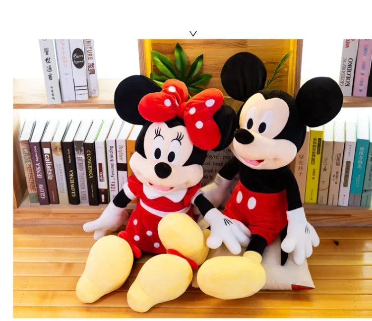 Disney Mickey Mouse Minnie Mouse Soft Plush Toys Cartoon Stuffed Dolls Kids Birthday Gifts Wedding Claw Machine Prizes Bed Pals