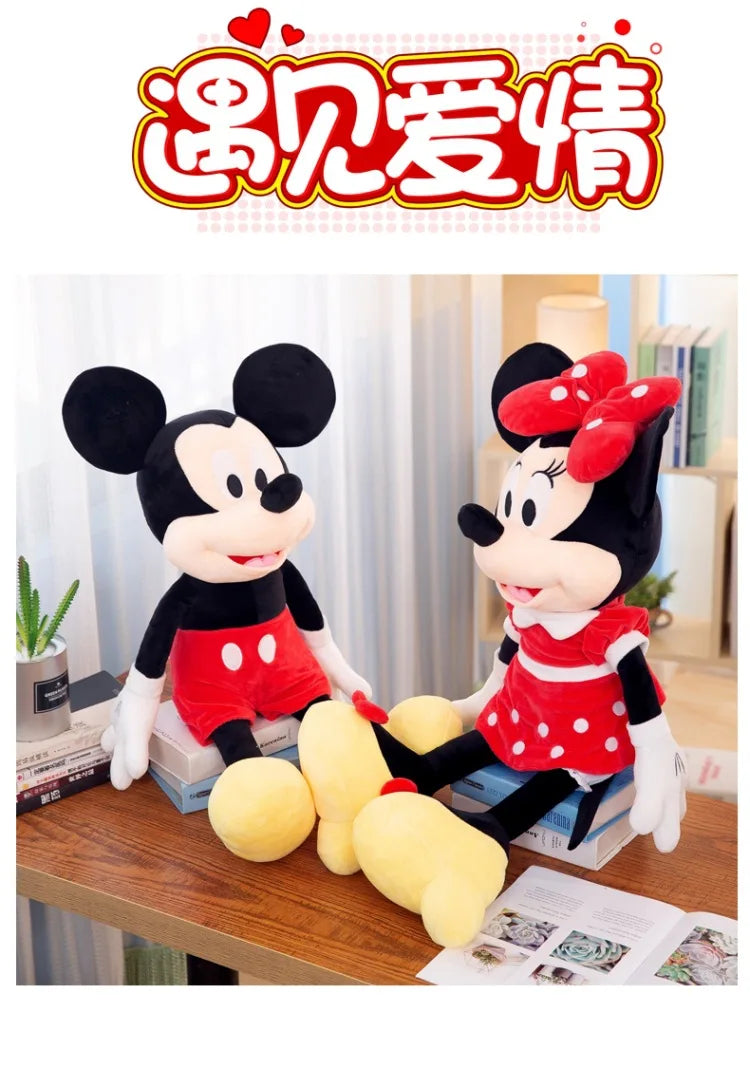 Disney Mickey Mouse Minnie Mouse Soft Plush Toys Cartoon Stuffed Dolls Kids Birthday Gifts Wedding Claw Machine Prizes Bed Pals