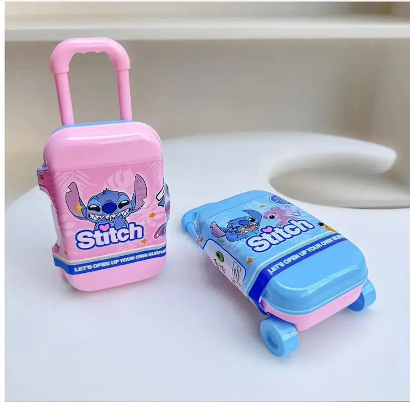 Disney 12pcs New Stitch  Blind Box Luggage Case Toy Blind Box Doll Educational Cartoon Cute Keychain Gifts