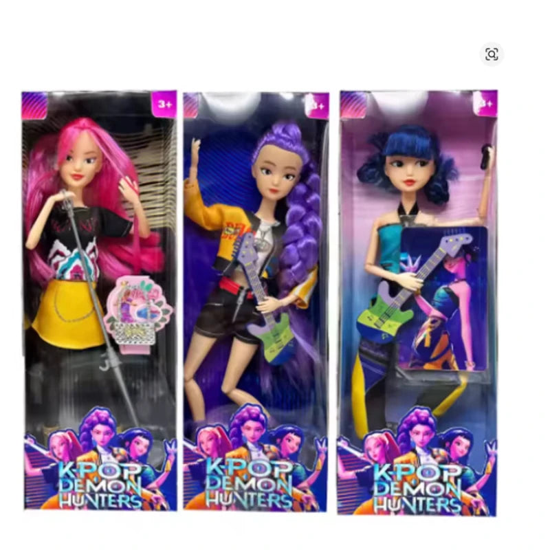 2026 Hot Music Style KPop  Anime Figure Rumi Mira Zoey Action Figure Cosplay Doll Cute Gift for Kids Birthday Gifts