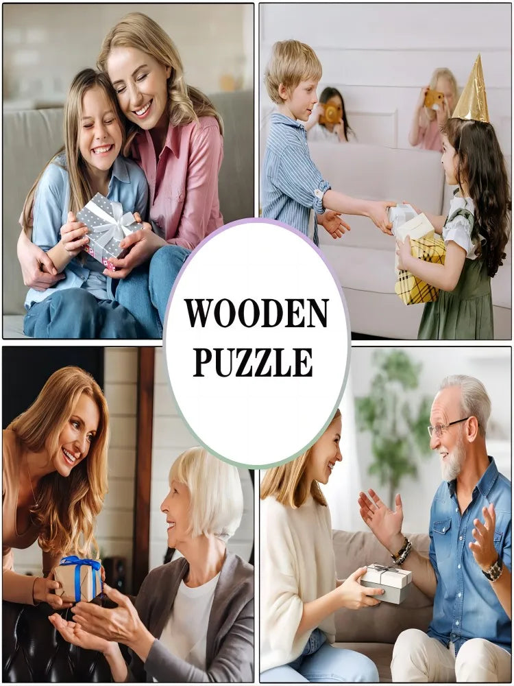 Yin-Yang Wooden Puzzle for Adults Kids, Uniquely Irregular Animal Shaped  Jigsaw Puzzles Toys, Christmas Gift  Family Games