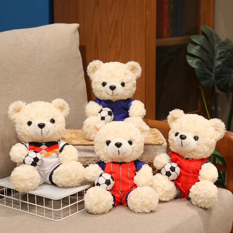 16/23CM Plush Football bear Player Toys Plushie Commemorative Mascot Bear Plush Doll National team Cubs Doll Competition Gifts