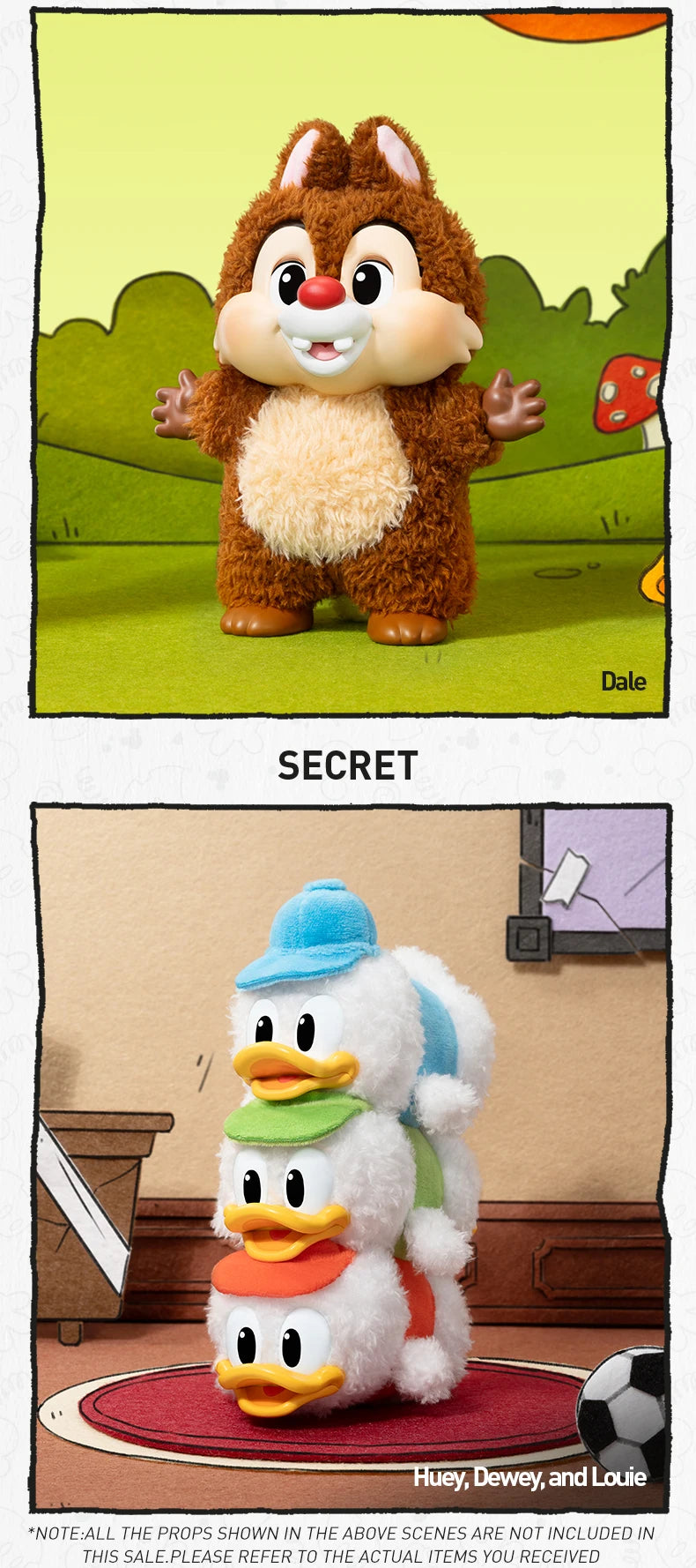 POP MART Mickey Family Cute Together Keychain Series Blind Box Mystery Box Original Toy Doll Cute Anime Figure Desktop Ornament