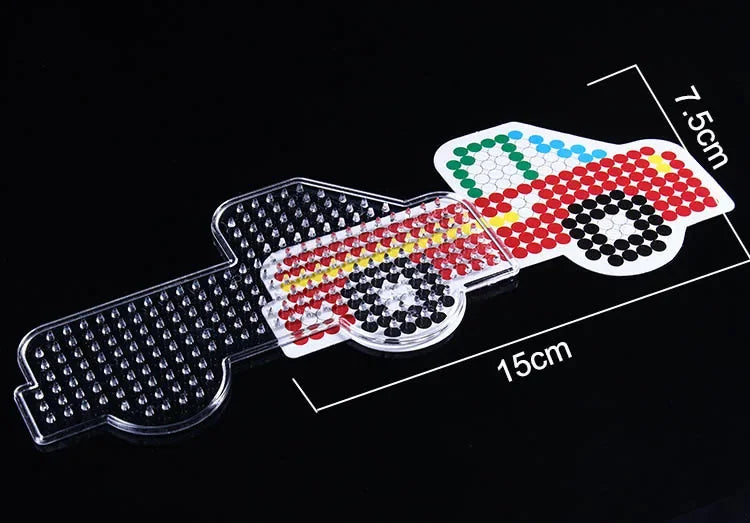 5mm Hama Beads Template with Color Paper Plastic Stencil Jigsaw Perler Puzzles Pixel Beads Diy Transparent Shape Puzzle Pegboard