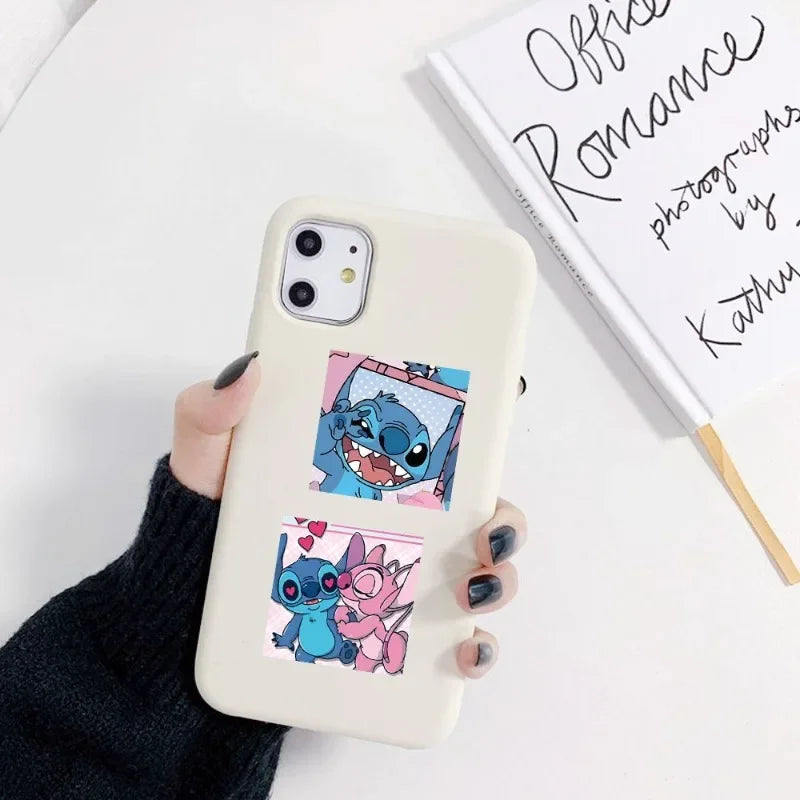 500/1000pcs/roll Disney Stitch Blue Kawaii Stickers Luggage Graffiti Toy Decals Decoration Sticker Gift Closure Sticker