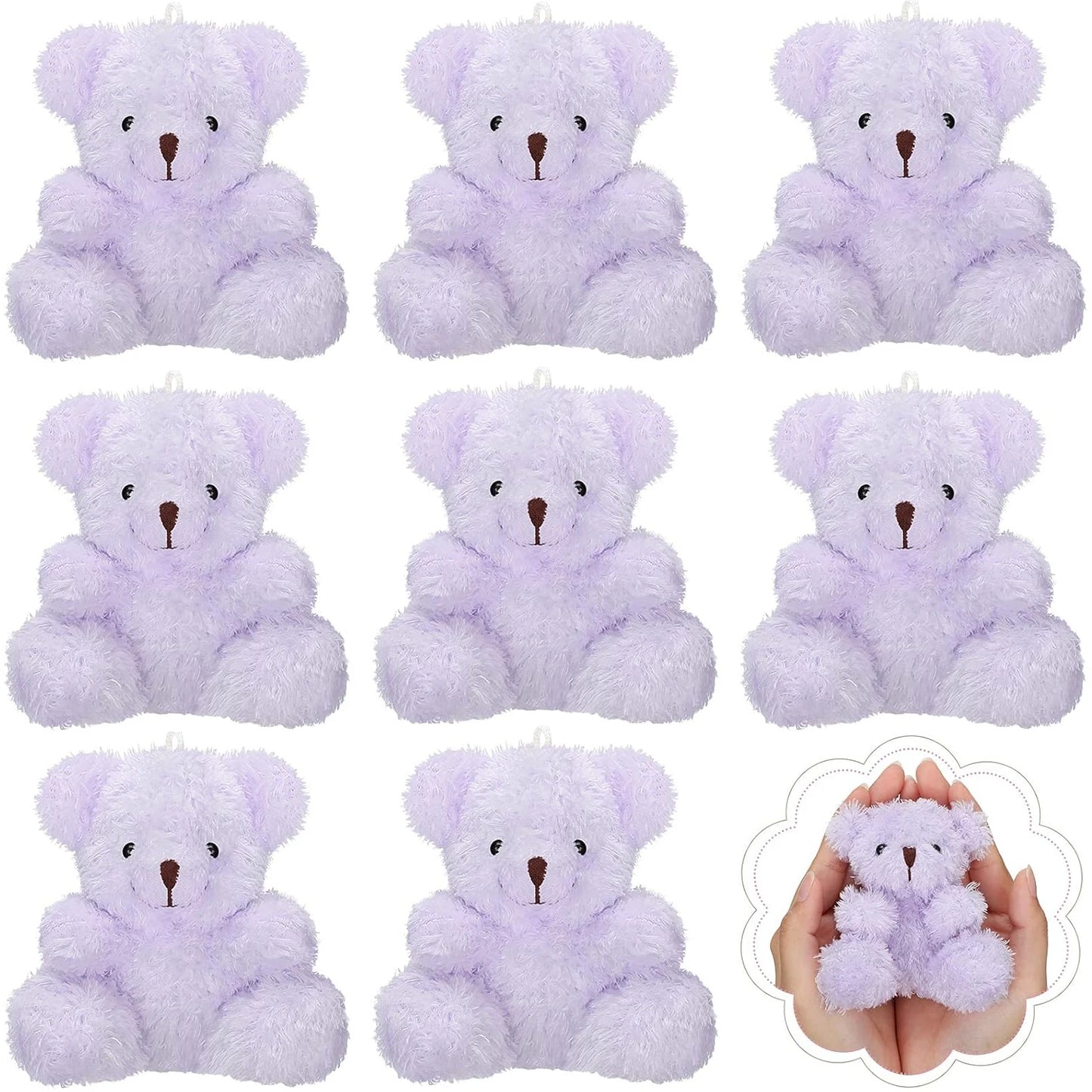10-30Pcs Mini Plush Bears Small Bear Stuffed Animal Toys Tiny Fuzzy Bear Soft Bear Stuffed Doll for Birthday Gifts Party Favors