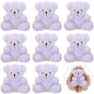 12-96PCS Mini Bear Plush Stuffed Small Teddy Bear Bulk Animal Toy Bear Doll Keychain for Baby Shower Birthday Gifts Party Favors