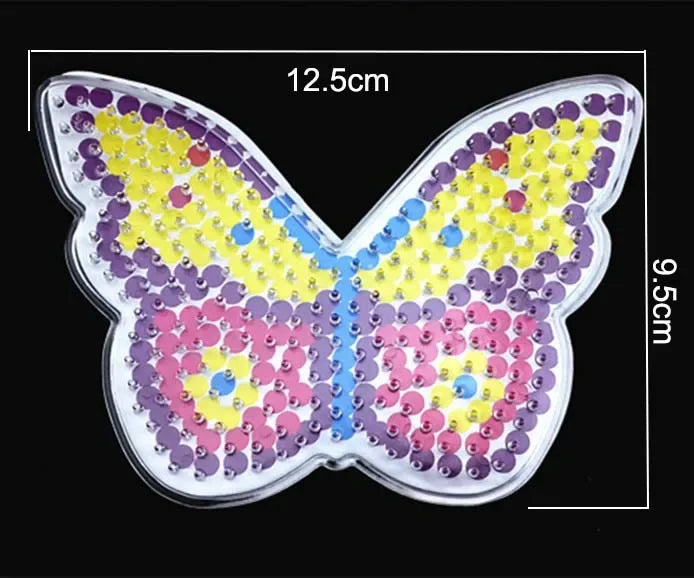 5mm Hama Beads Template with Color Paper Plastic Stencil Jigsaw Perler Puzzles Pixel Beads Diy Transparent Shape Puzzle Pegboard
