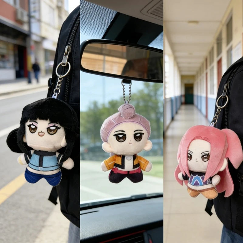 K-POP Devil Hunter Cute Plush Doll Keychain, Decorative Hanging Bag Accessories, Great Birthday Gifts