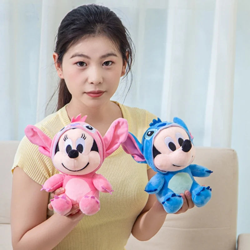 25cm Mickey Plush Mickey Mouse Minnie Daisy Plush Toy Stuffed Doll Kawaii Home Decor Girls Toys Birthday Christmas Gifts For Kid