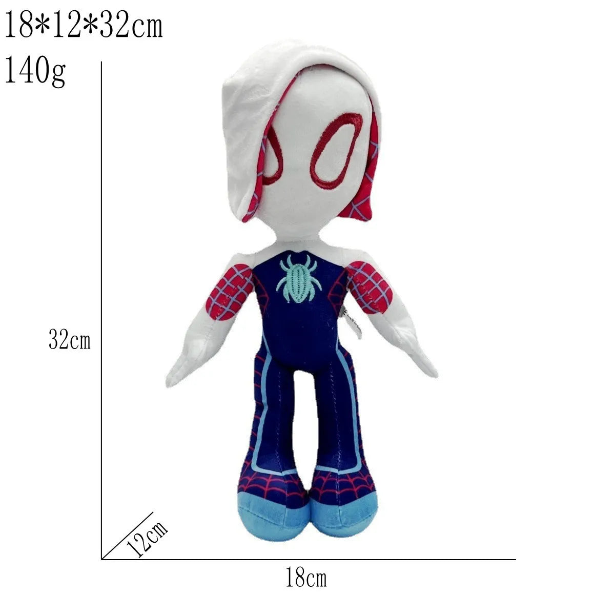 Classic Q Version Spider Plush Toy Anime Doll Marvel Super Hero Stuffed Figure Soft Cuddly Toy for Boys Girls Easter