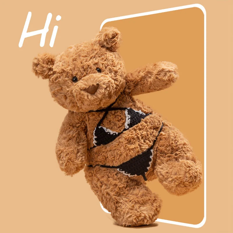 28/36/47CM Bartholomew Bear Plush Toys Soft Stuffed Cartoon Animal Doll Cute Bear Wear Bikini Doll Funny Gifts